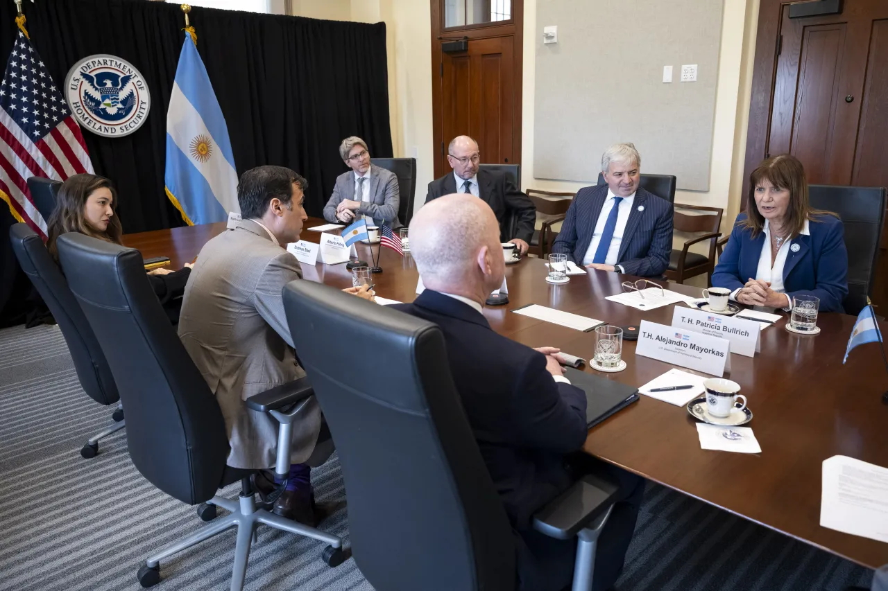 Image: DHS Secretary Alejandro Mayorkas Participates in a Bilateral Meeting with Argentina Minister of Security Patricia Bullrich (004)
