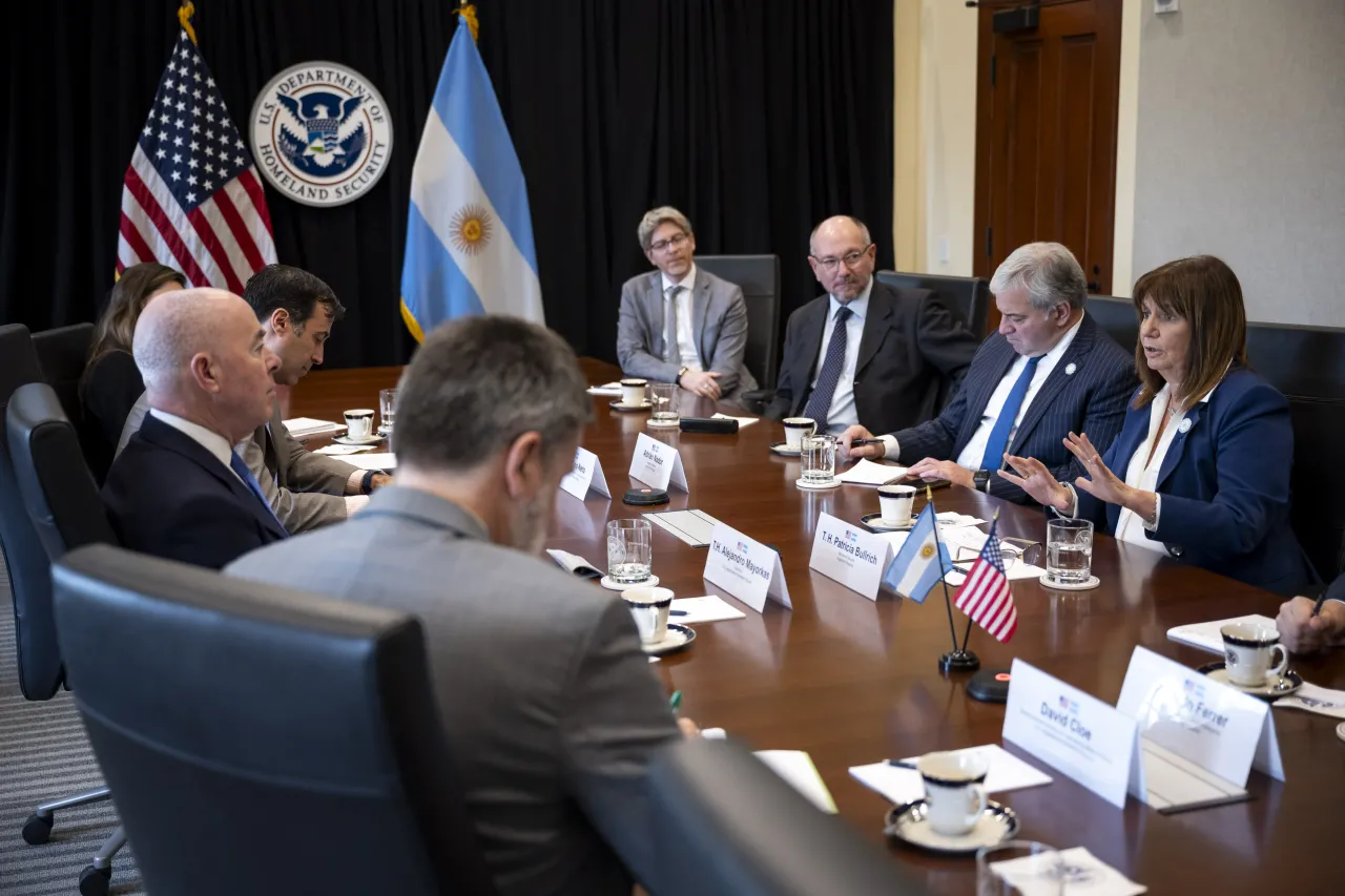 Image: DHS Secretary Alejandro Mayorkas Participates in a Bilateral Meeting with Argentina Minister of Security Patricia Bullrich (012)