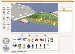 Screenshot of SportEvac simulation and training software